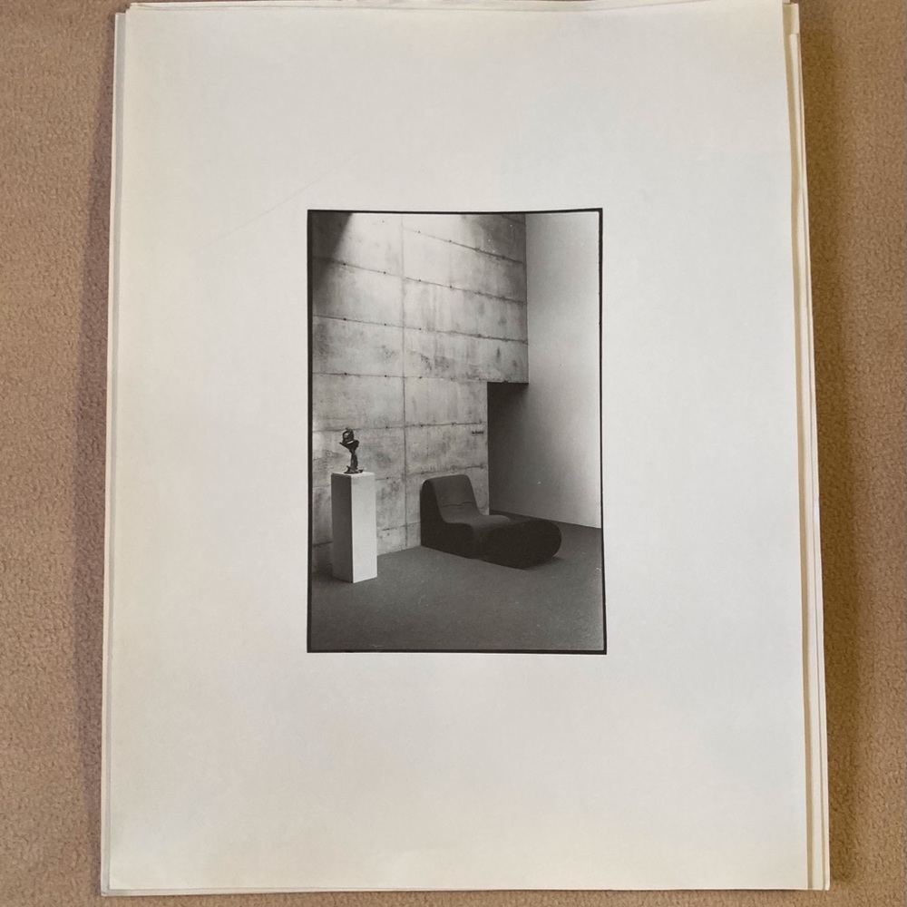 Original photograph minimal interior in black and white from the 1960’s-70’s